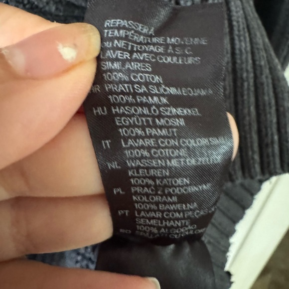 H&M Men’s Dark Gray Polo Cotton Sweater Size S – Classic Knit Pullover - Picture 9 of 14